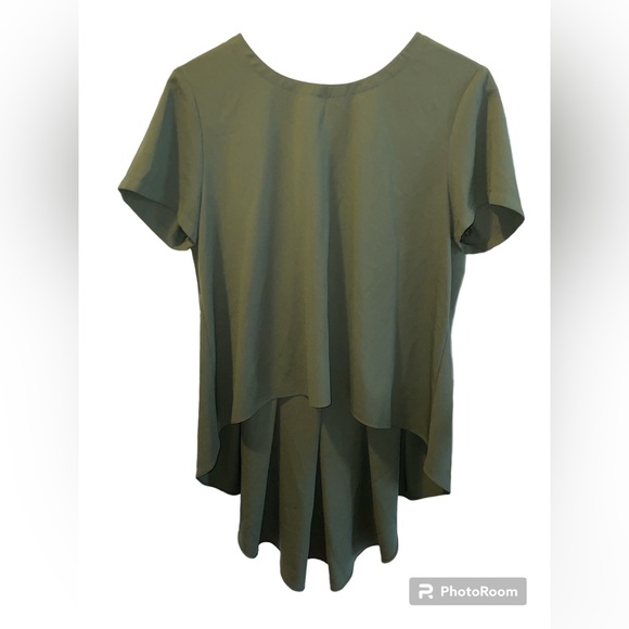 CROSBY by Mollie Burch Tops - Crosby by Mollie Burch green hi low pleated back top large